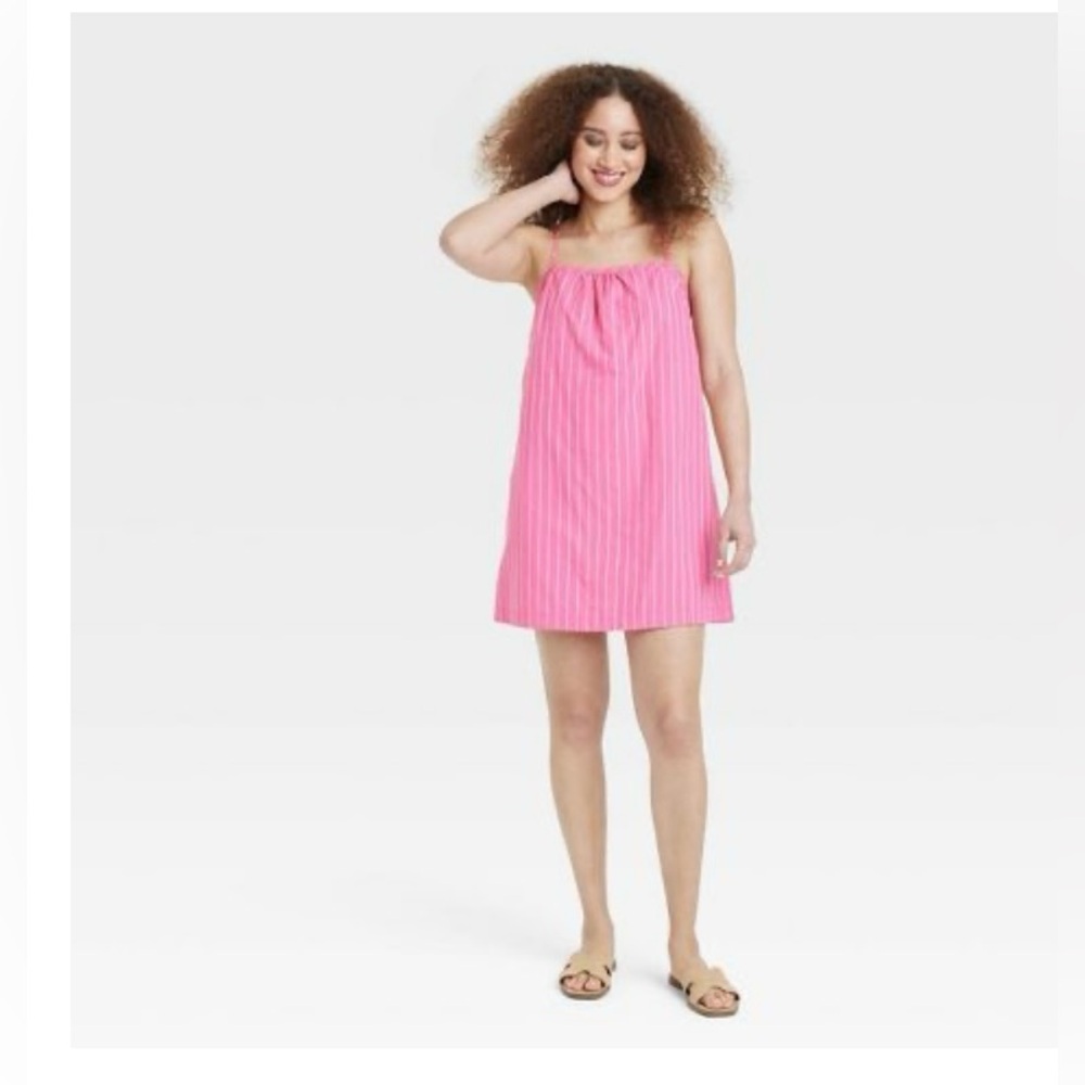 Sleeveless Shift Mini Dress in Pink. -A New Day